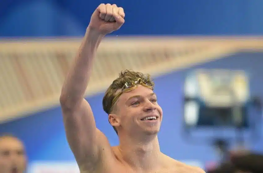 Léon Marchand : parcours, palmarès, salaire et médaille aux JO