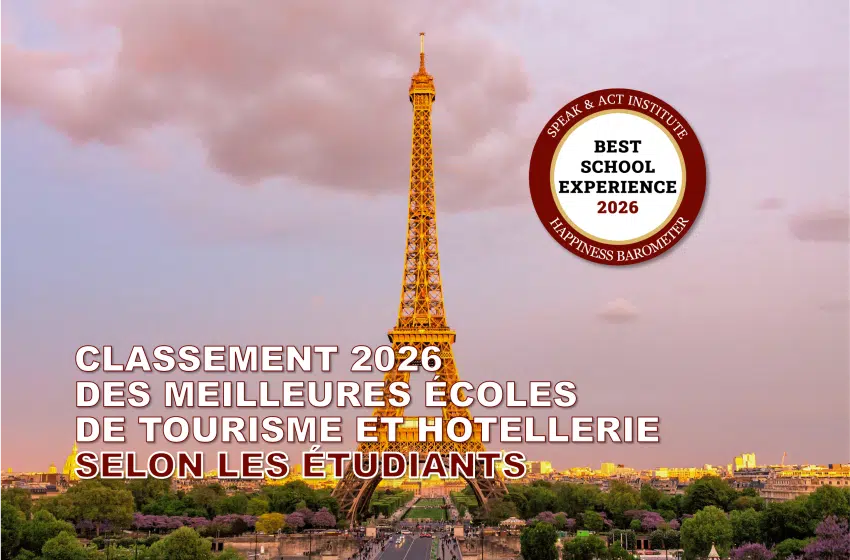 Formations Tourisme, Hôtellerie & Hospitality 2026 : Classement Speak & Act
