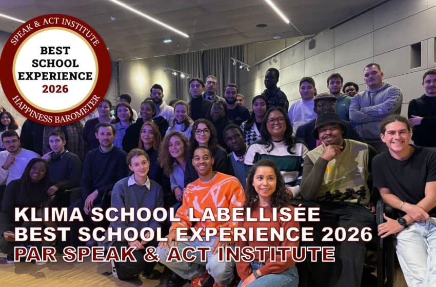 Klima School : 2ème école RSE du classement Speak & Act