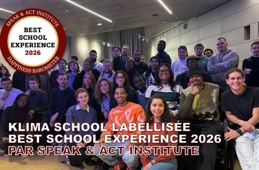 Klima School : 2ème école RSE du classement Speak & Act