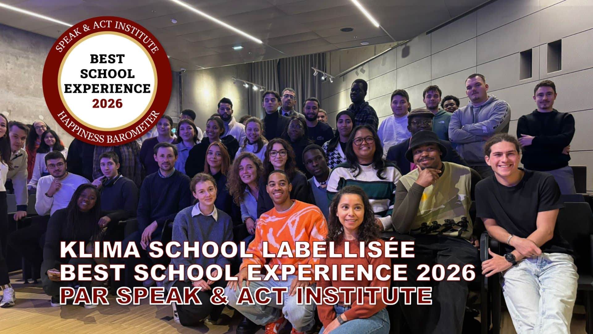 Klima School : 2ème école RSE du classement Speak & Act