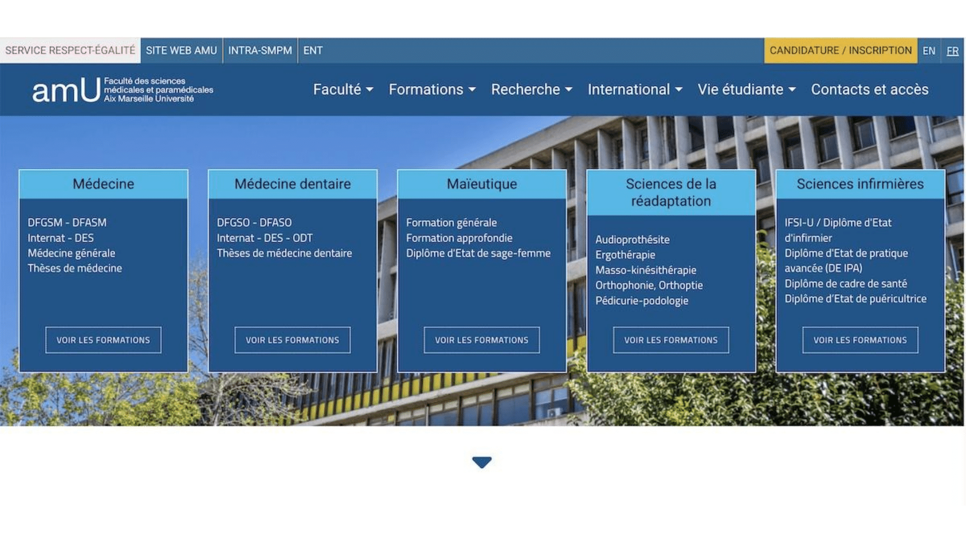 FACULTE DES SCIENCES MEDICALES ET PARAMEDICALES AIX MARSEILLE UNIVERSITE